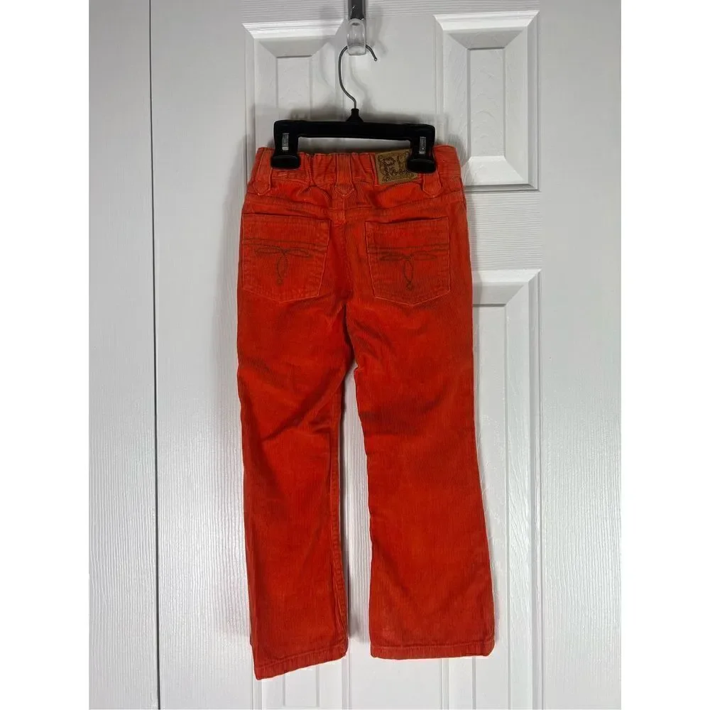 Ralph Lauren Childs Orange Cord Pants Size 6
